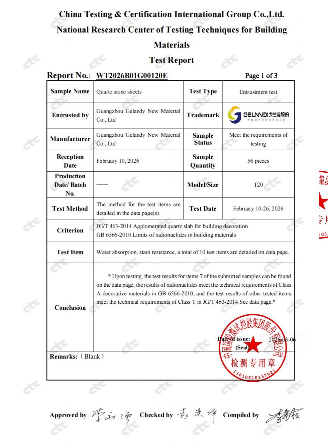 quartz_stone_test_report