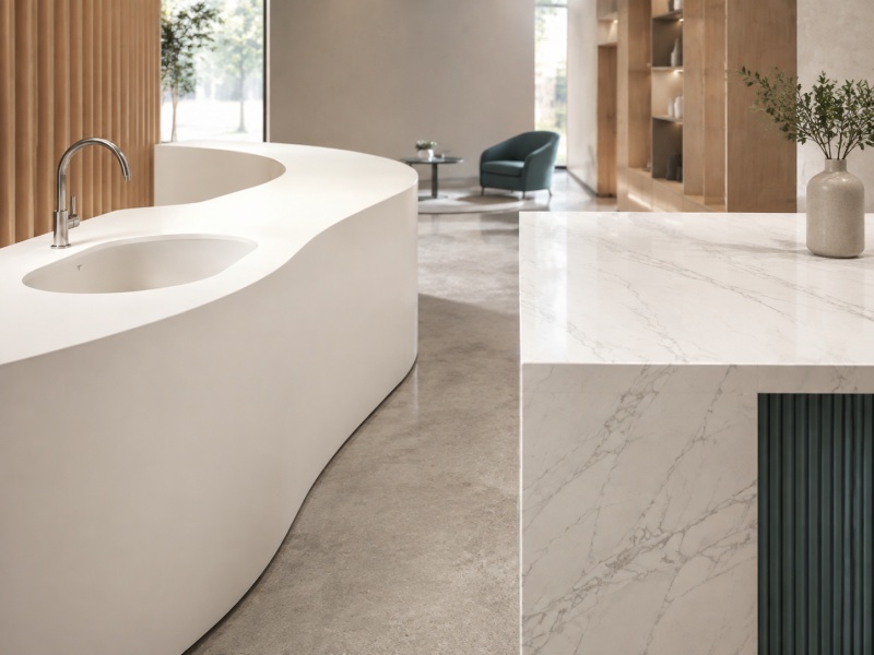 Solid Surface vs. Quartz: Which Material Is Better for Commercial Projects?