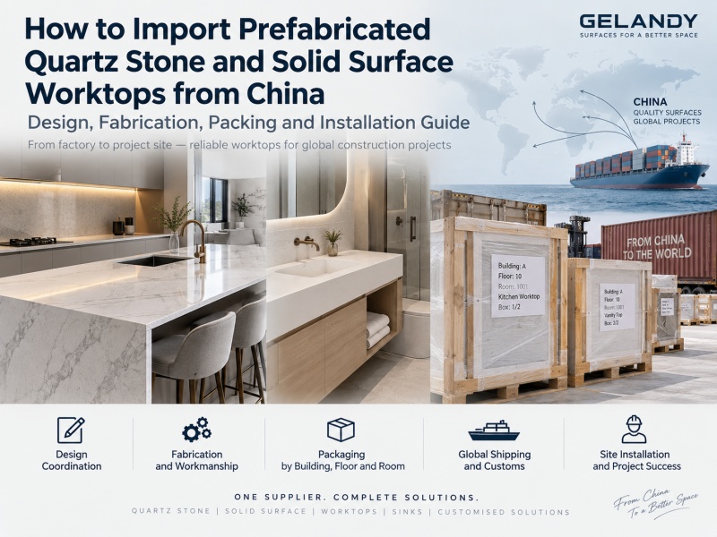 How to Import Prefabricated Solid Surface Worktops from China: Design, Fabrication, Packing and Installation Guide